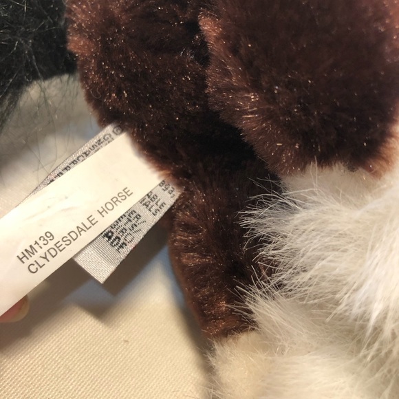 Ganz Webkinz HM139 Clydesdale Horse Plush Stuffed Animal No Code Brown White - Picture 7 of 11